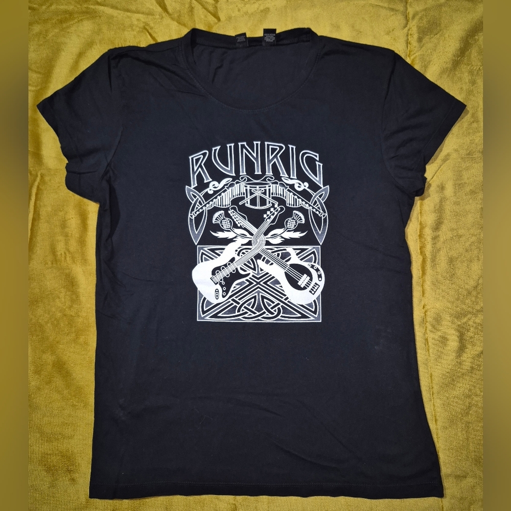 Black Runrig Graphic Band T-Shirt Women's Size XL NWOT